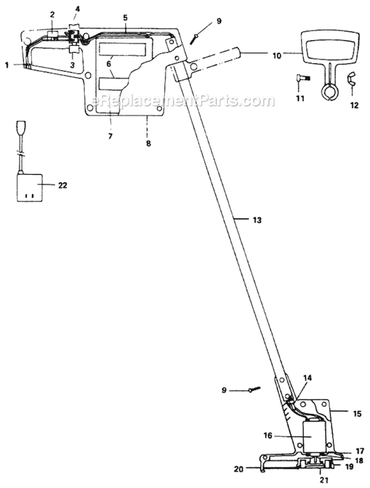 Page A Diagram and Parts List for 118  Weed Eater Trimmer
